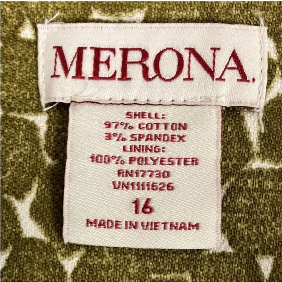 3/$15 ❤️ 1/15 Merona pencil skirt 16 xl greenish gold and white - Picture 3 of 9